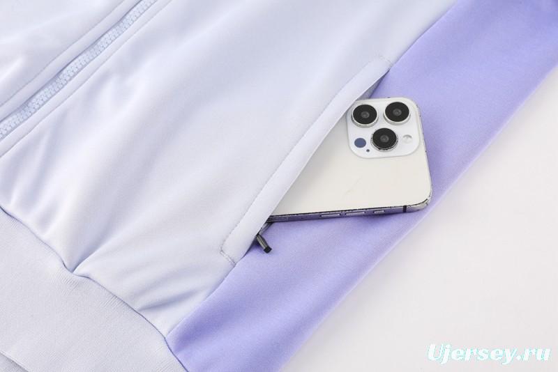 2025 NIKE Purple Full Zipper Jacket + Long Pants