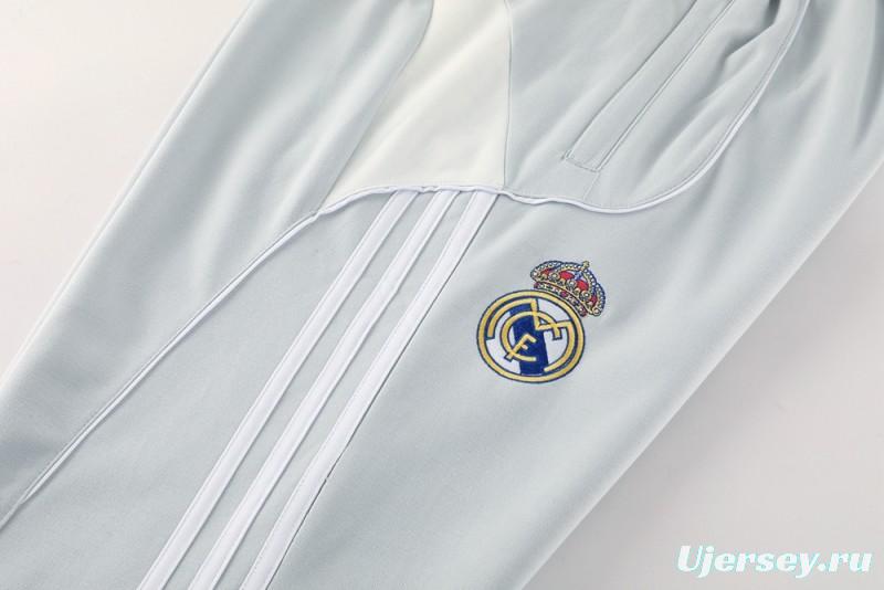 25/26 Real Madrid Hoodie Full Zipper Jacket + Long Pants