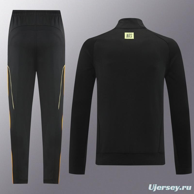 25/26 Arsenal Black Full Zipper Jacket + Long Pants