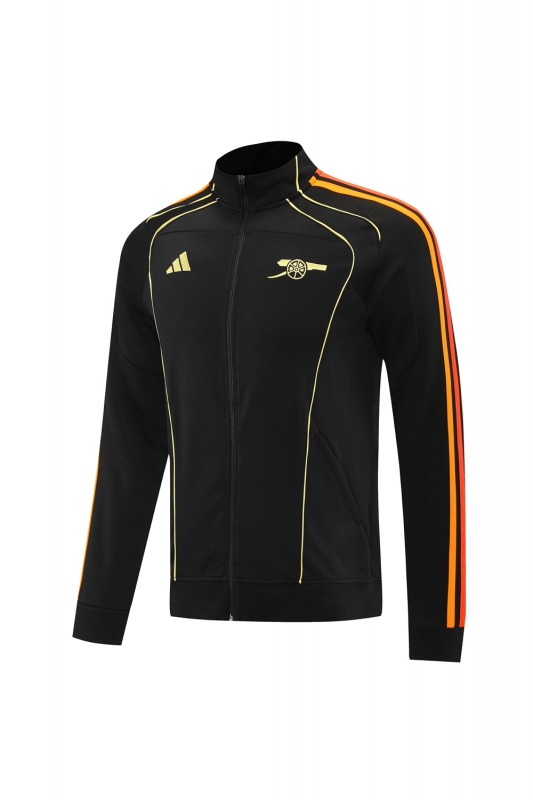 25/26 Arsenal Black Full Zipper Jacket + Long Pants