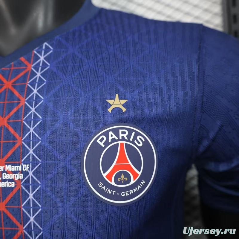 1 Star Player Version 25/26 PSG Home Jersey With Match Date Printing