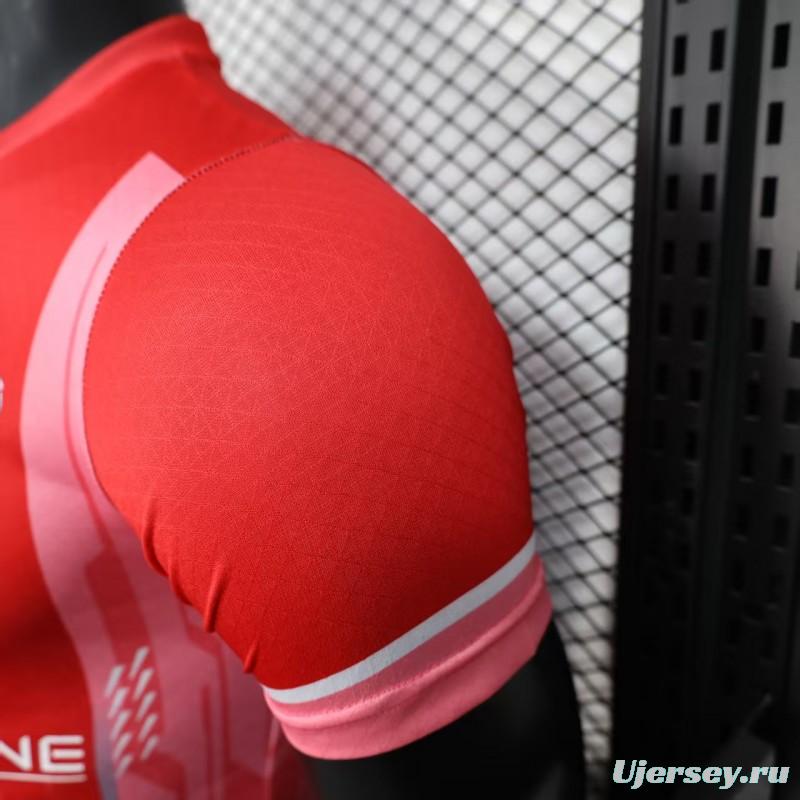 Player Version 25/26 Olympique de Marseille Red with Vertical Stripes Jersey