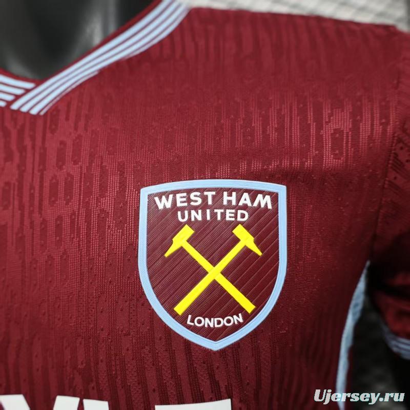 Player Version 25/26 West Ham Home Jersey