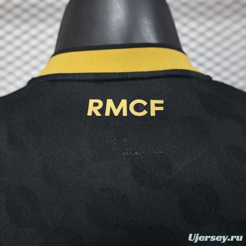 Player Version 25/26 Real Madrid Black with Gold Trim Jersey