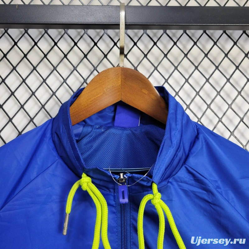 25/26 Boca Juniors Jacket Blue Windbreaker