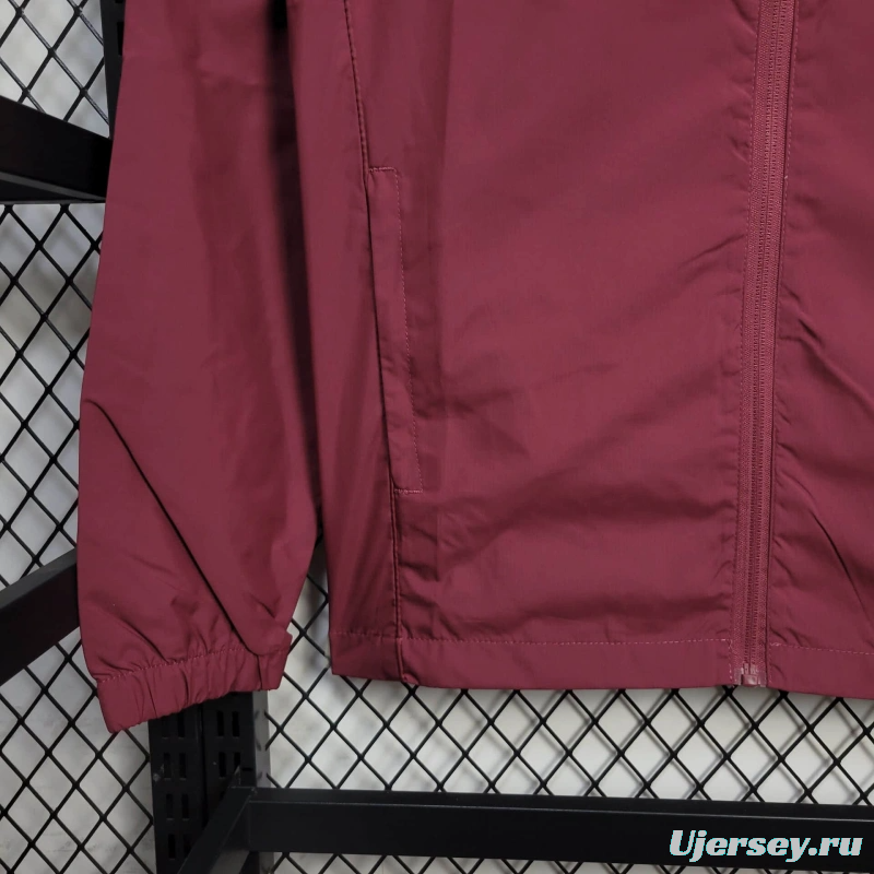25/26 Bayern Munich Jacket Wine Windbreaker