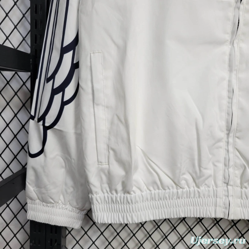 25/26 PSG Air Jordan Jacket White Windbreaker