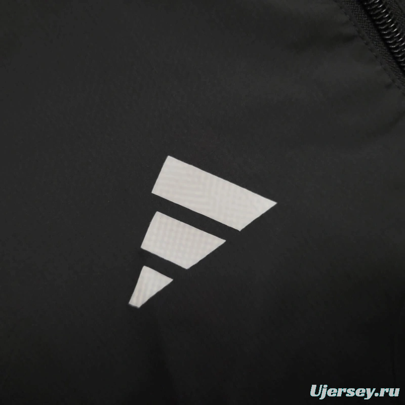 25/26 Manchester United Jacket Black Windbreaker