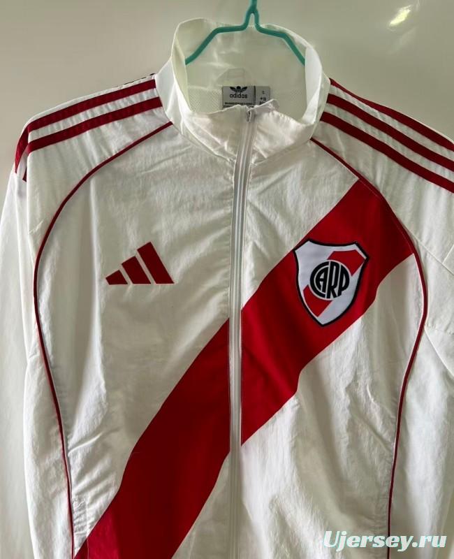 25/26 River Plate White Windbreaker