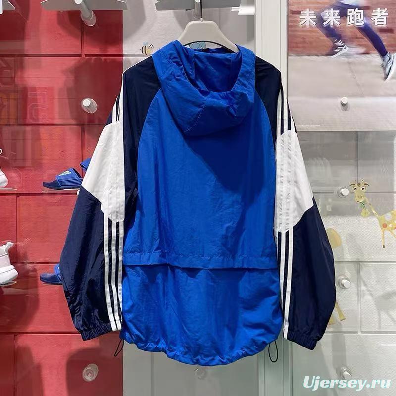 2025 Adidas Original Navy/Green White Windbreaker