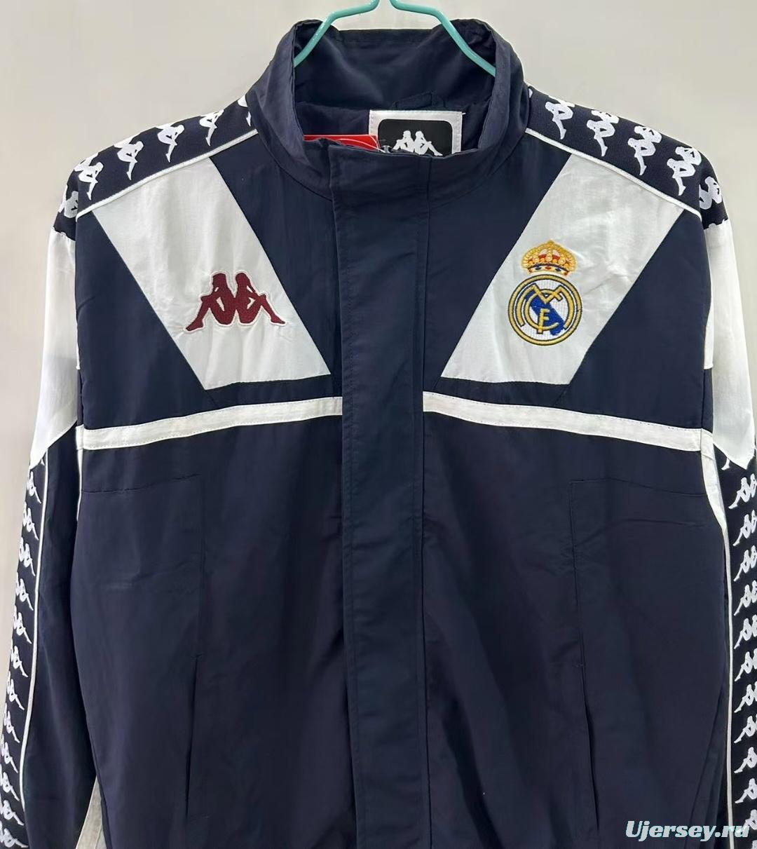 25/26 Real Madrid 1967 Style Black/White Windbreaker