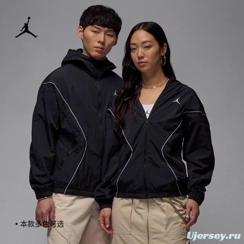 2025 NIKE Air Jordan Black Hoodie Windbreaker