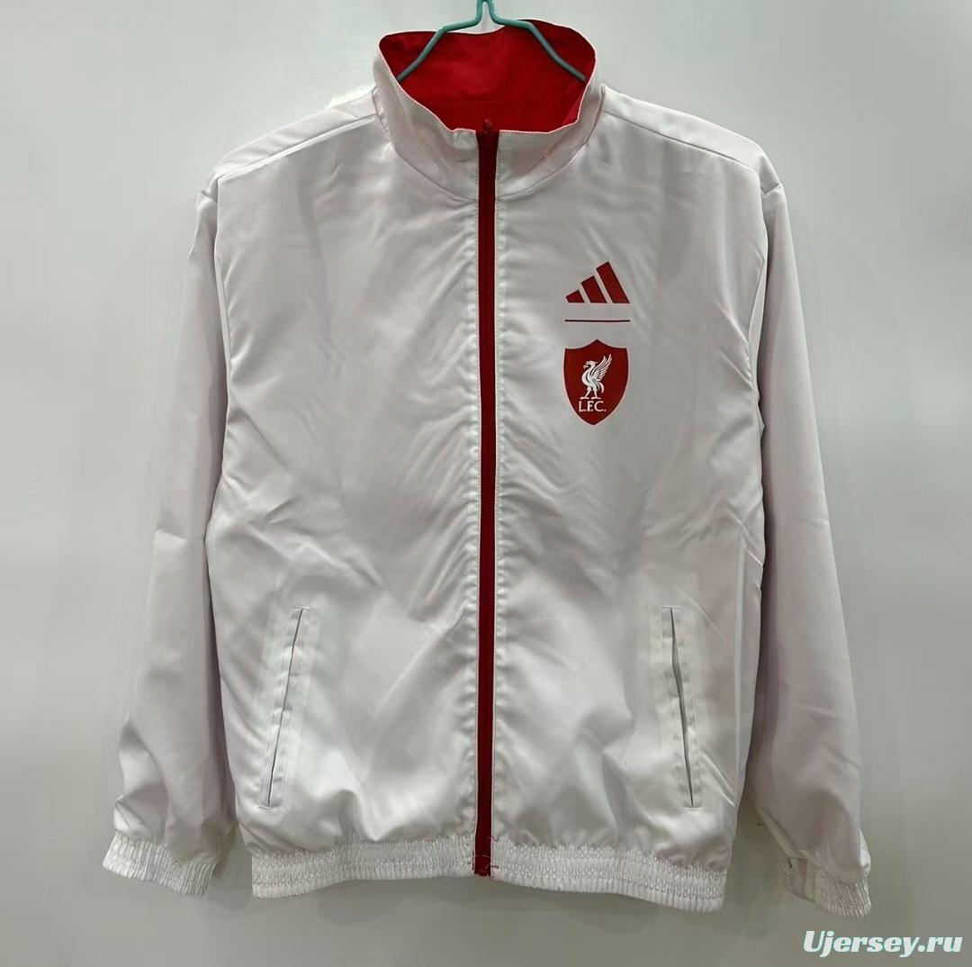 25/26 Liverpool Red/White Reversible Windbreaker