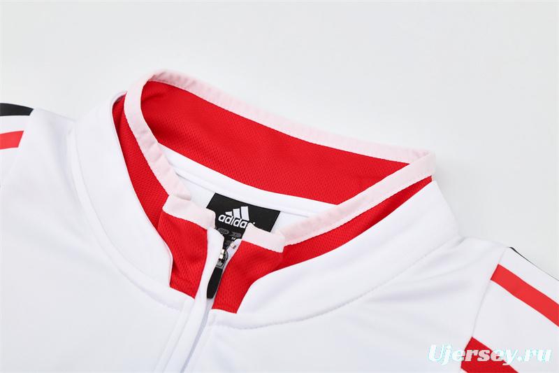 Retro 04/05 AC Milan White Half Zipper Jacket