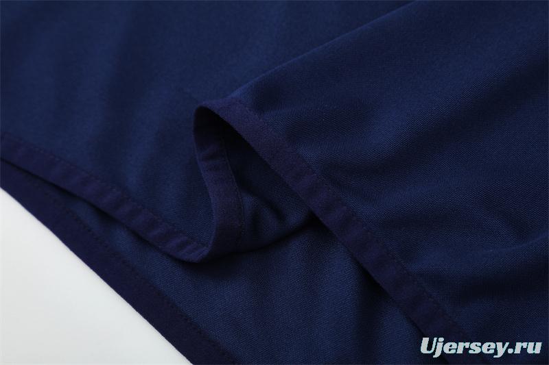 Retro 12/13 Real Madrid Royal Blue Half Zipper Jacket