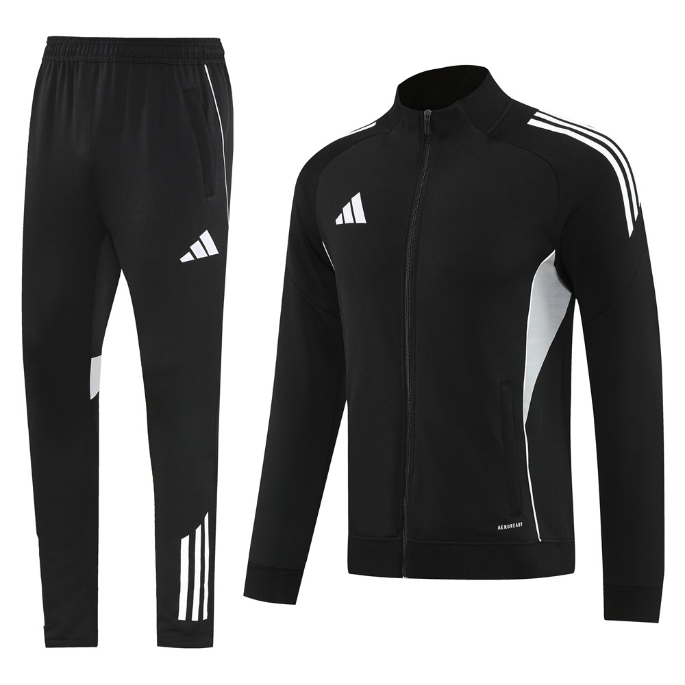 2025 Adidas Black Full Zipper Jacket + Long Pants