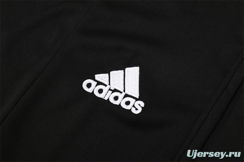 Retro 04/05 Real Madrid Black Half Zipper Jacket