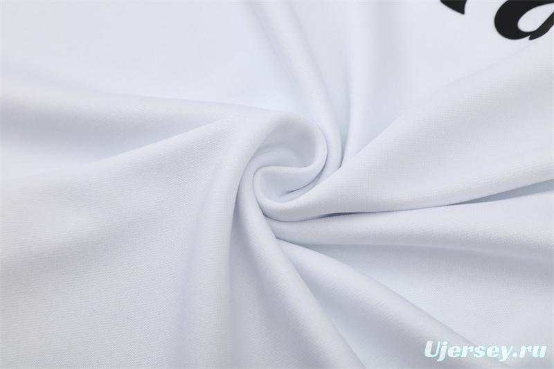 Retro 13/14 Real Madrid White Half Zipper Jacket