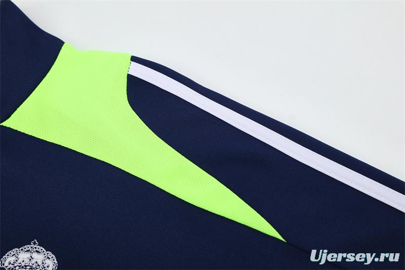 Retro 12/13 Real Madrid Royal Blue Half Zipper Jacket