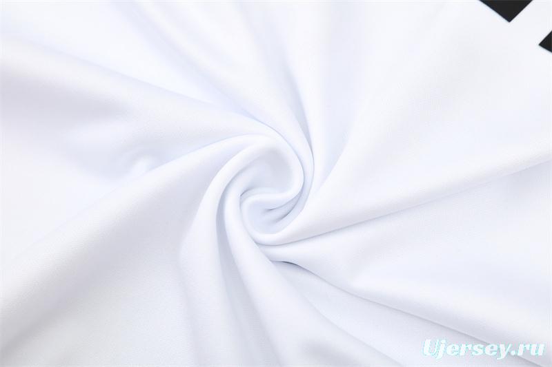 Retro 09/10 Real Madrid White Half Zipper Jacket