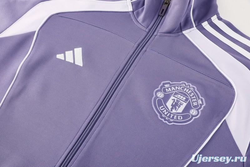 2025 Adidas Purple Full Zipper Jacket + Long Pants