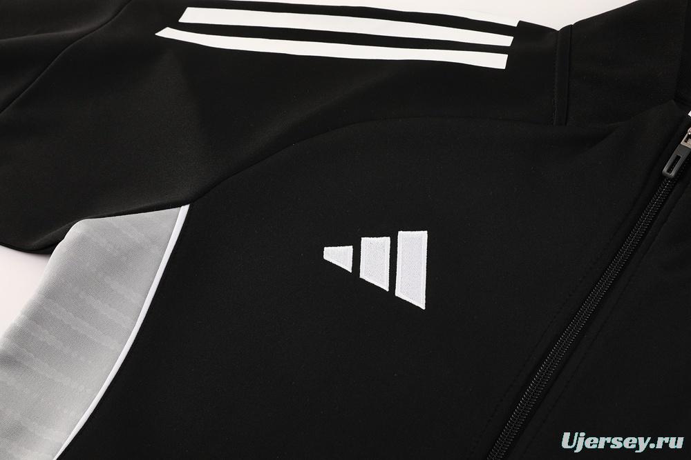 2025 Adidas Black Full Zipper Jacket + Long Pants