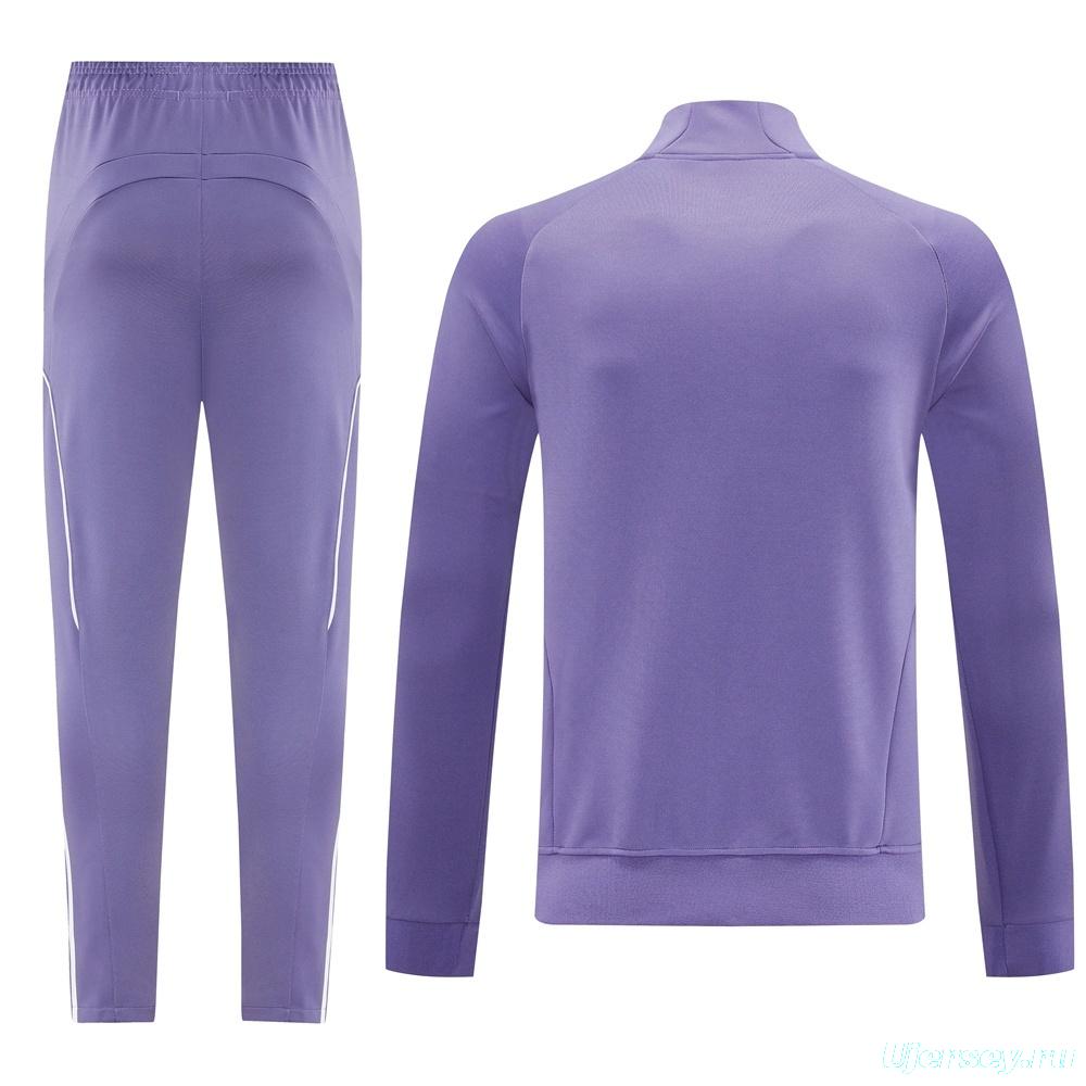2025 Adidas Purple Full Zipper Jacket + Long Pants