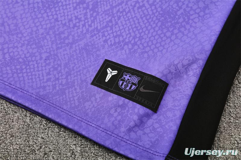 25/26 Barcelona Purple Joint Edition Half Zipper Jacket+Long Pants