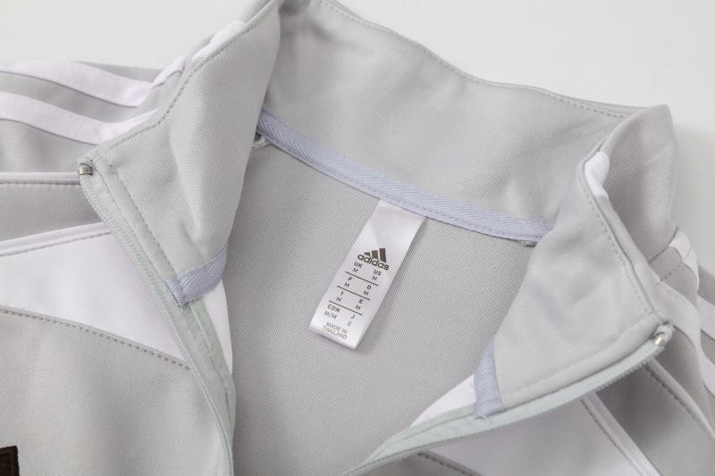 25/26 Real Madrid Grey Full Zipper Jacket + Long Pants
