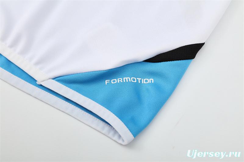 Retro 12/13 Real Madrid White/Blue Half Zipper Jacket