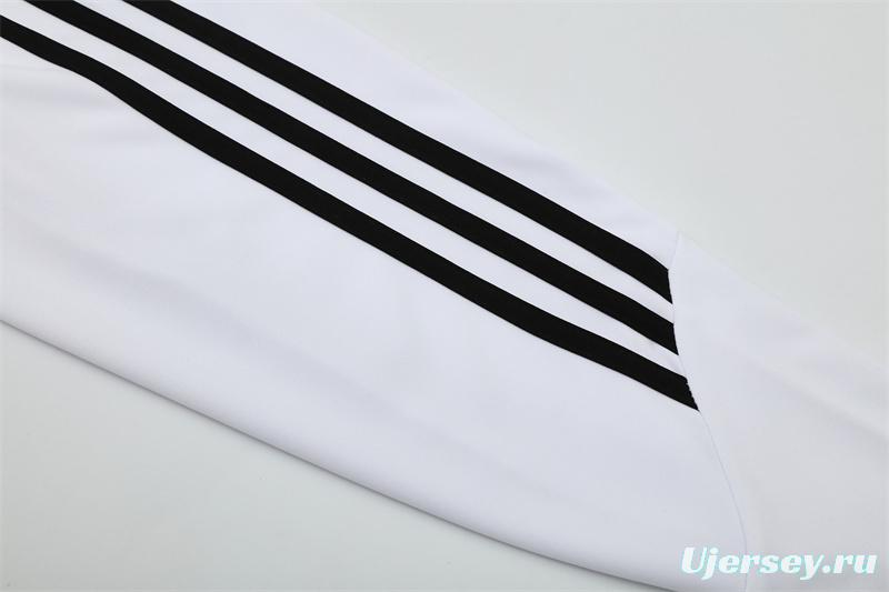 Retro 13/14 Real Madrid White Half Zipper Jacket