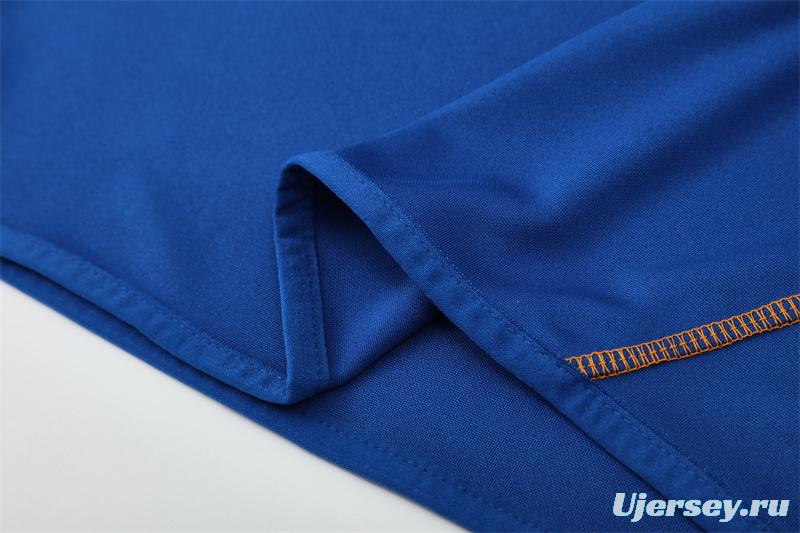 Retro 13/14 Real Madrid Color Blue Half Zipper Jacket