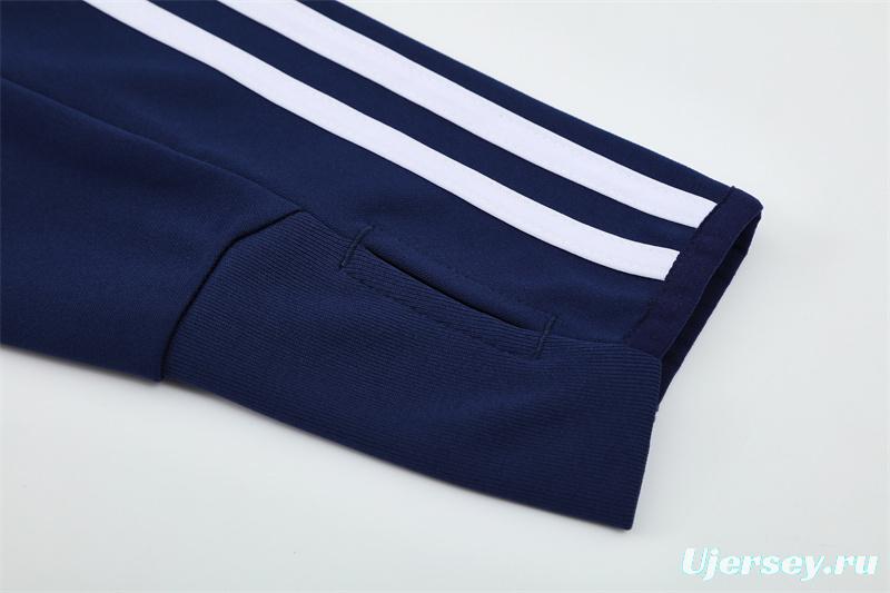 Retro 12/13 Real Madrid Royal Blue Half Zipper Jacket