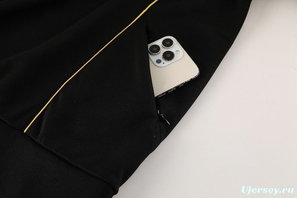 25/26 Arsenal Black Full Zipper Jacket + Long Pants