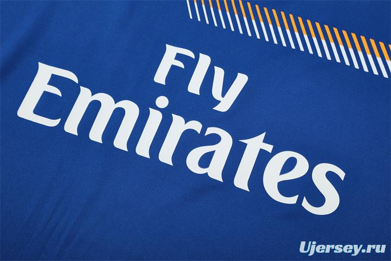 Retro 13/14 Real Madrid Color Blue Half Zipper Jacket