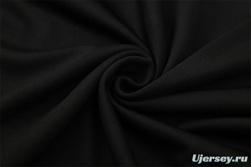 Retro 11/12 Real Madrid Black Half Zipper Jacket+Long Pants