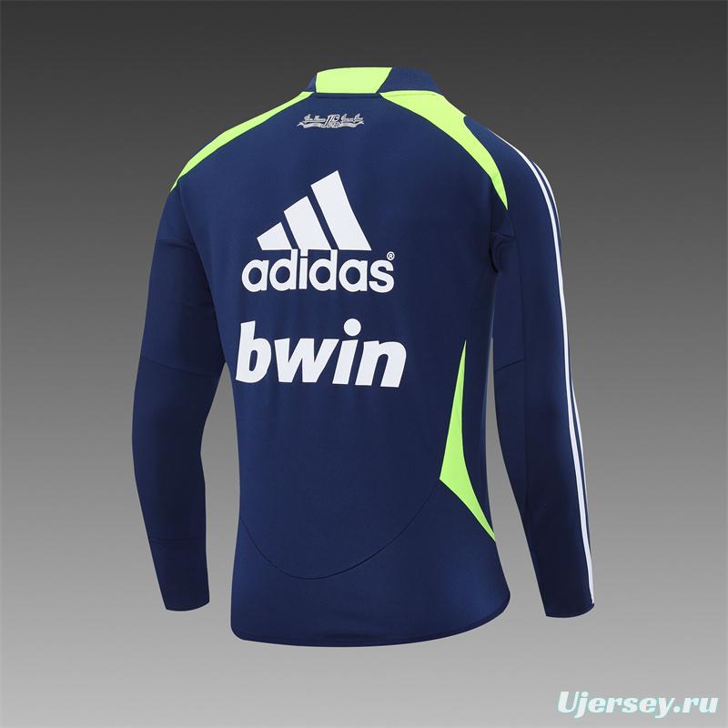 Retro 12/13 Real Madrid Royal Blue Half Zipper Jacket