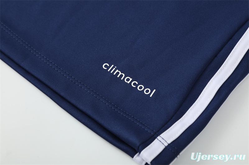 Retro 16/17 Real Madrid Royal Blue Half Zipper Jacket