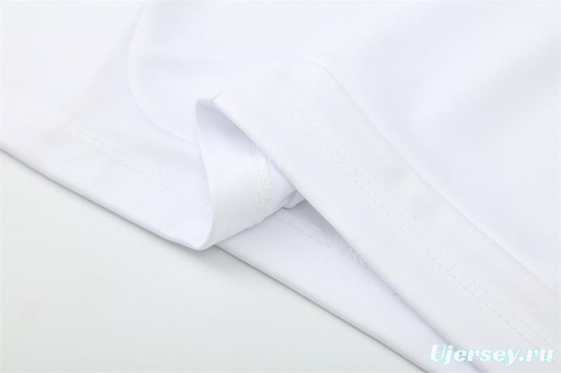 Retro 11/12 Real Madrid White Half Zipper Jacket+Long Pants