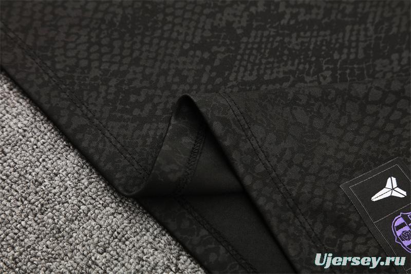 25/26 Barcelona Black Joint Edition Half Zipper Jacket+Long Pants