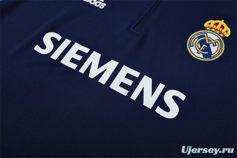 Retro 05/06 Real Madrid Royal Blue Half Zipper Jacket