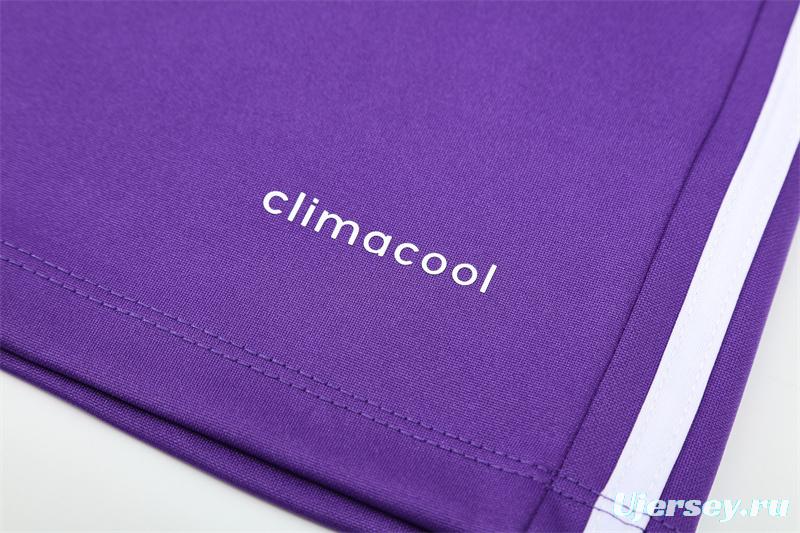 Retro 16/17 Real Madrid Purple Half Zipper Jacket+Long Pants