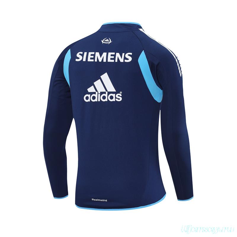 Retro 05/06 Real Madrid Royal Blue Half Zipper Jacket