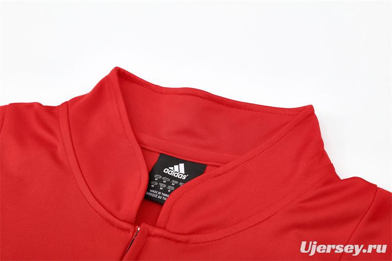 Retro 03/04 AC Milan Red Half Zipper Jacket+Long Pants