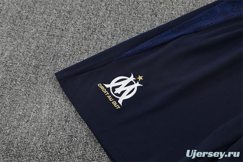 25/26 Olympique de Marseille Royal Blue Camouflage with XS Short Sleeve+Soccer Shorts