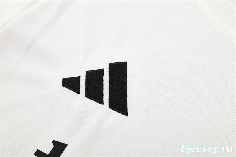 25/26 Manchester United White Purple Short Sleeve+Soccer Shorts