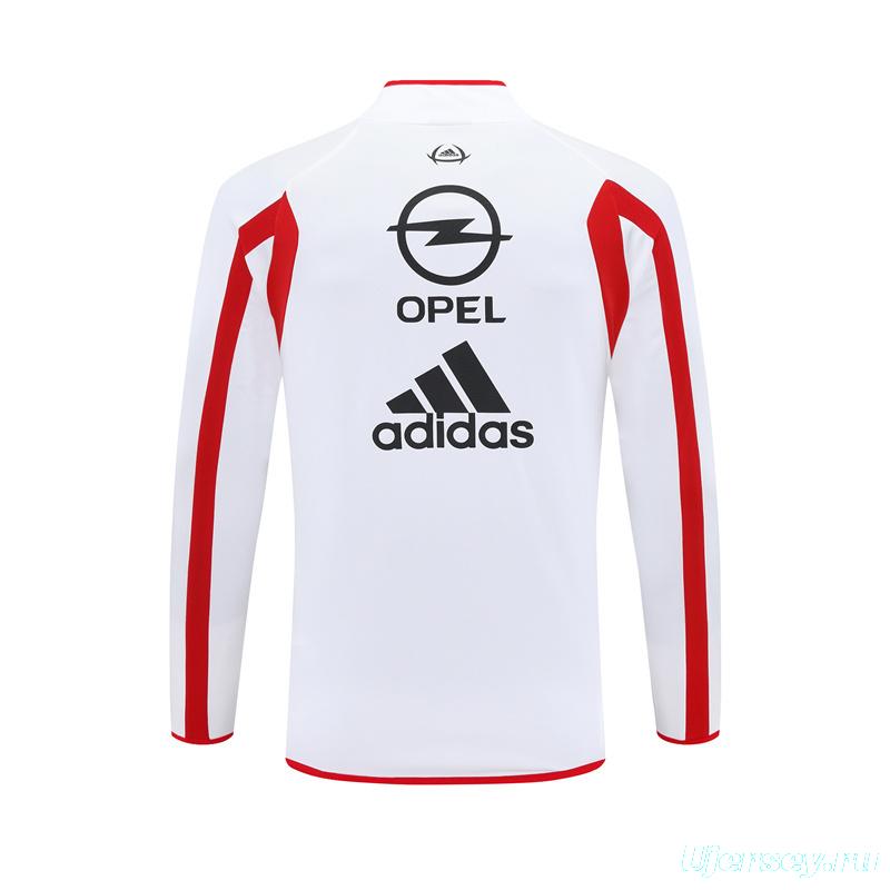 Retro 05/06 AC Milan White Half Zipper Jacket