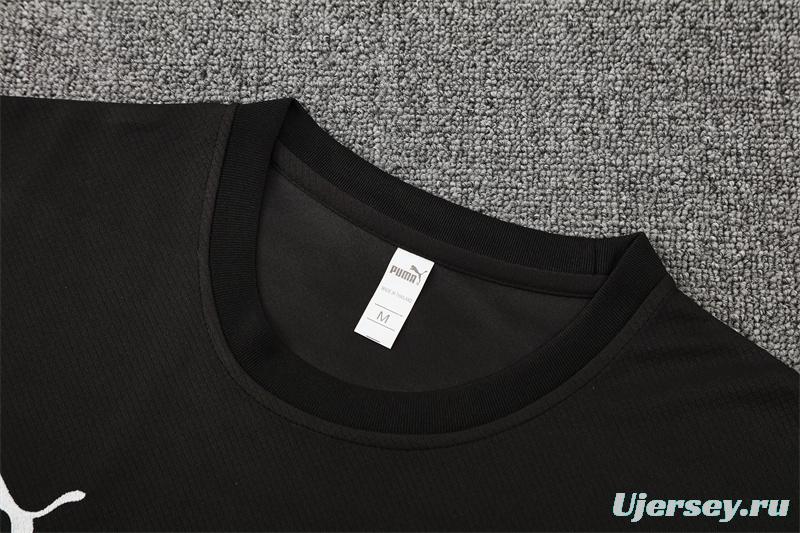 25/26 Manchester City Black with XS Short Sleeve+Soccer Shorts