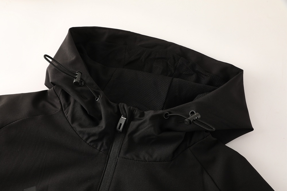 25/26 Adidas Black Hoodie Full Zipper Jacket + Long Pants