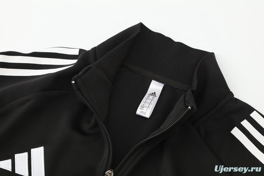 2025 Adidas Black Full Zipper Jacket + Long Pants